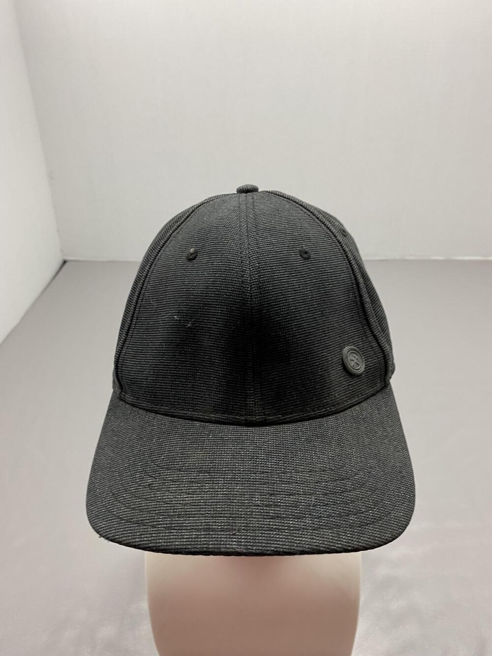 George Hat Cap Fitted M Black Canvas Stretch Lined Baseball Cap Mens Casual